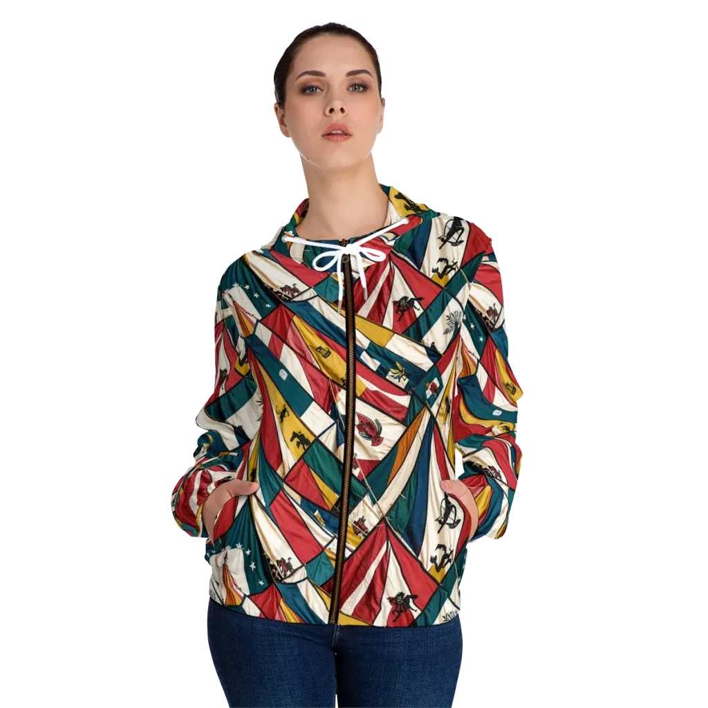 Carnival Standard on Women's Full-Zip Hoodie — Front On Person