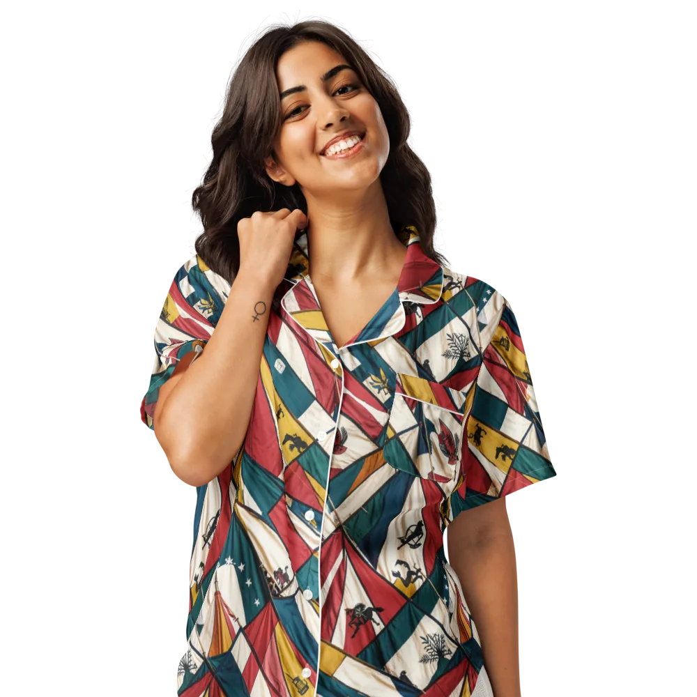 Carnival Standard on Women's Short Sleeve Pajama Top — Front