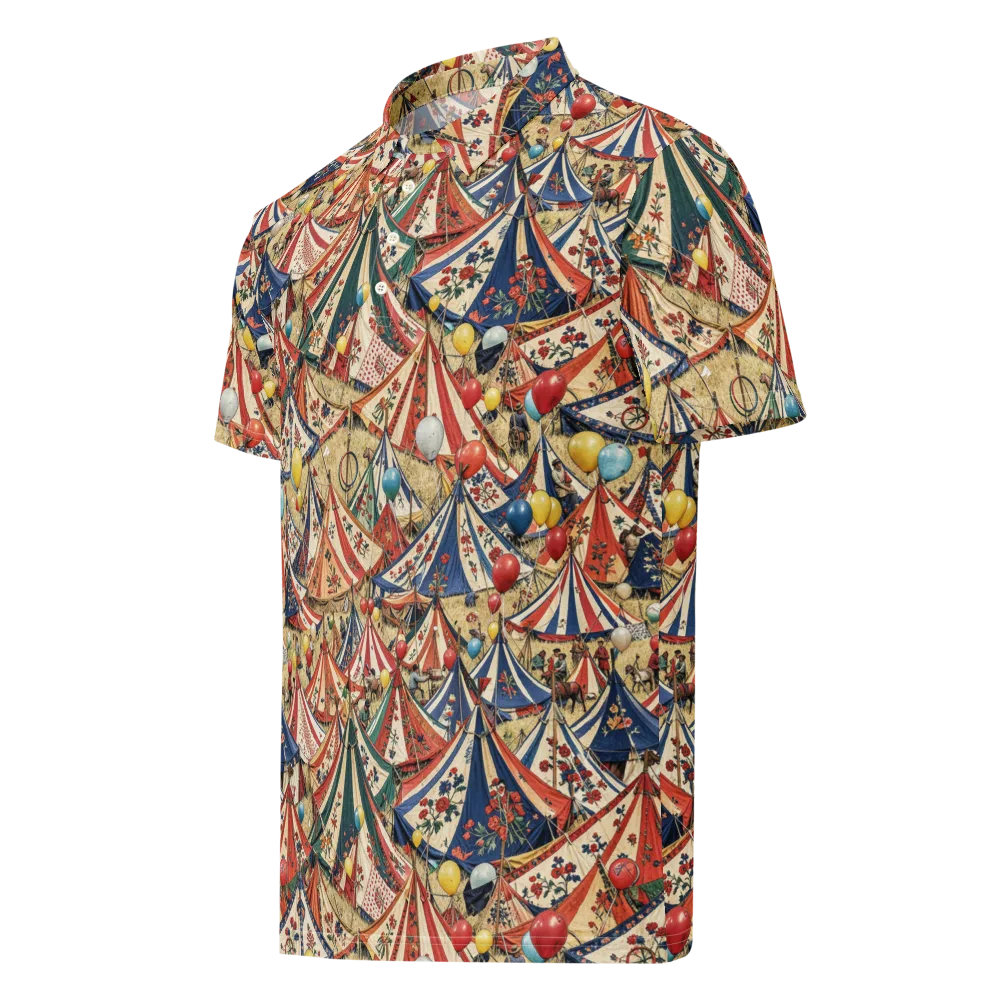 Balloon Menagerie on Men's Slim Fit Polo Shirt — Left Front