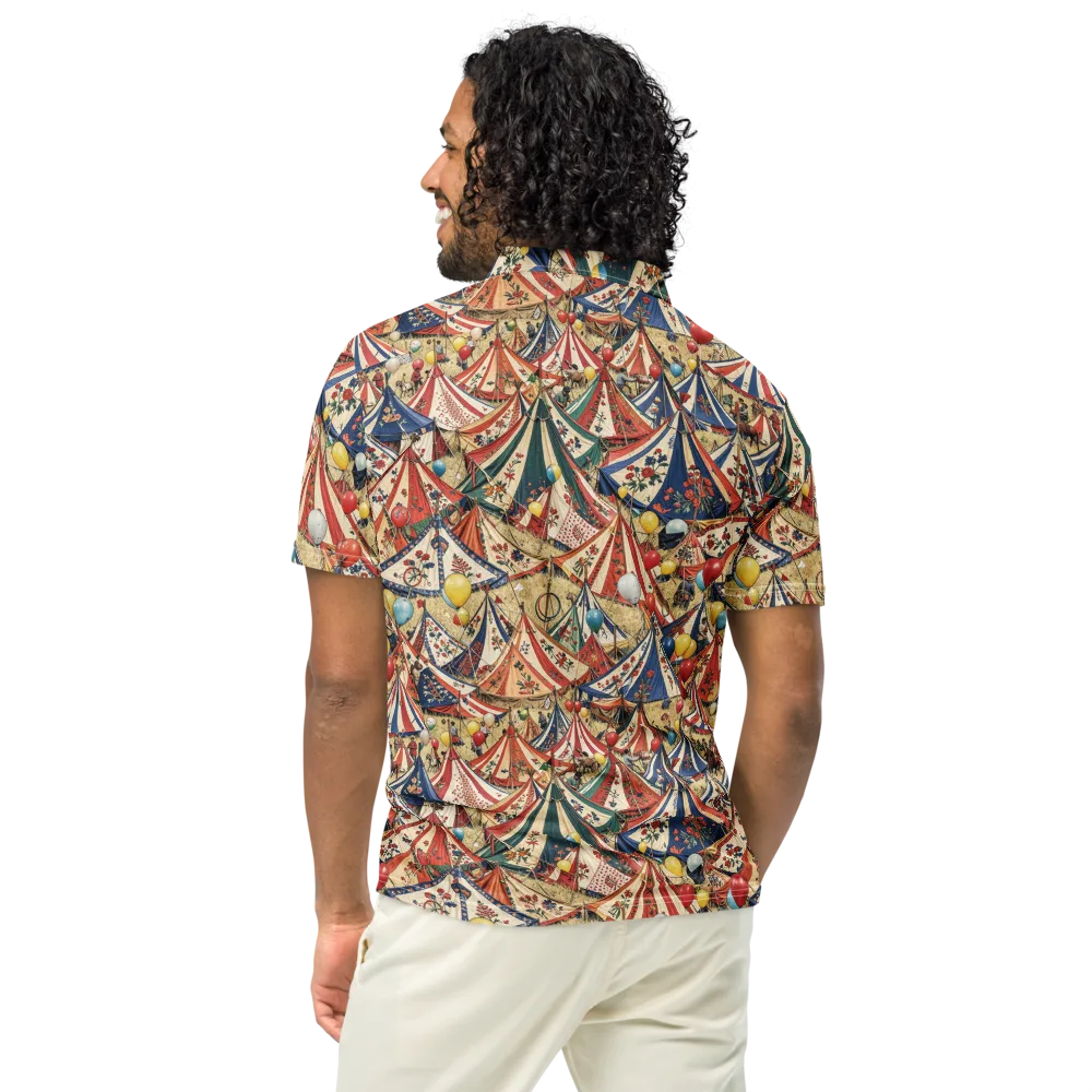 Balloon Menagerie on Men's Slim Fit Polo Shirt — Back