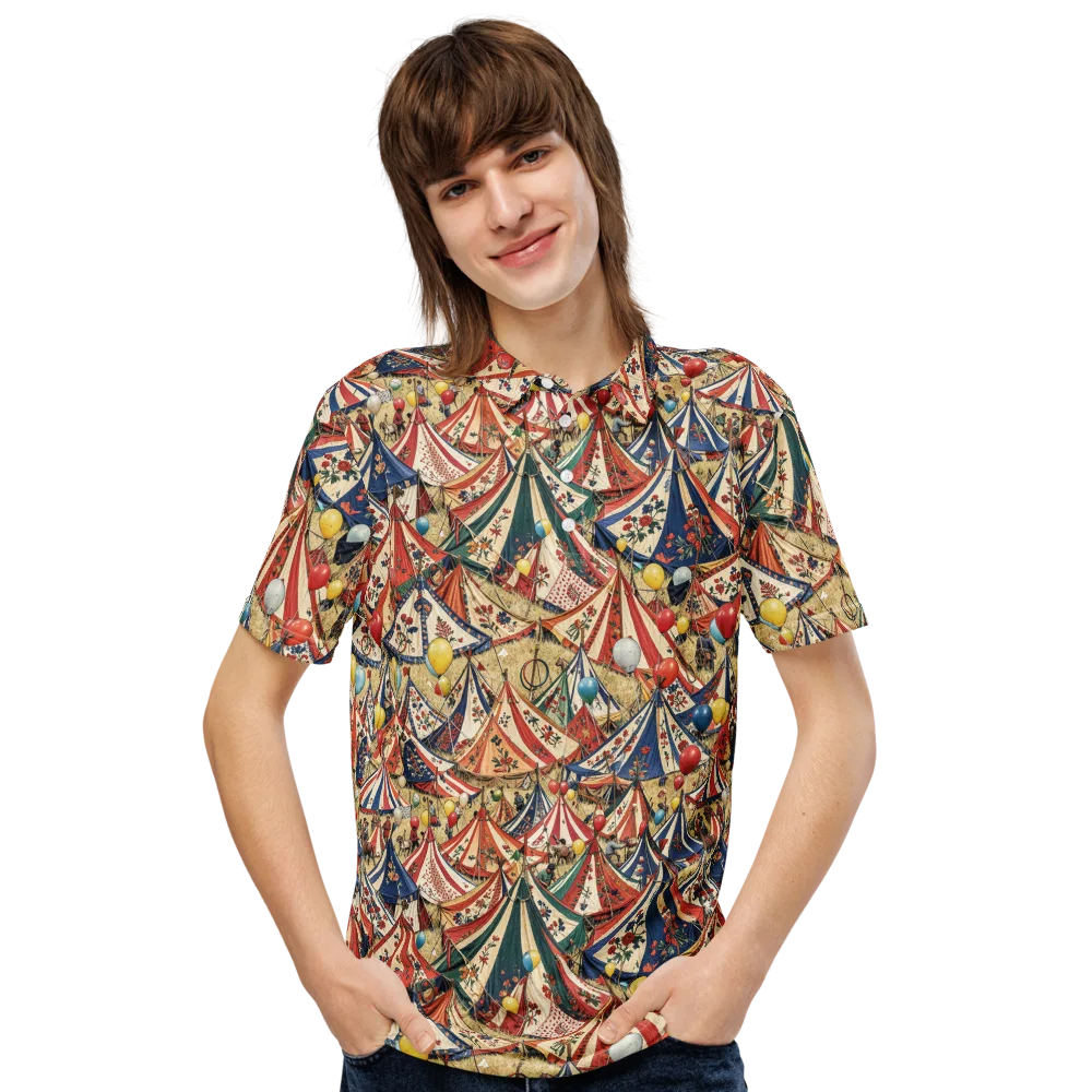 Balloon Menagerie on Men's Slim Fit Polo Shirt — Front