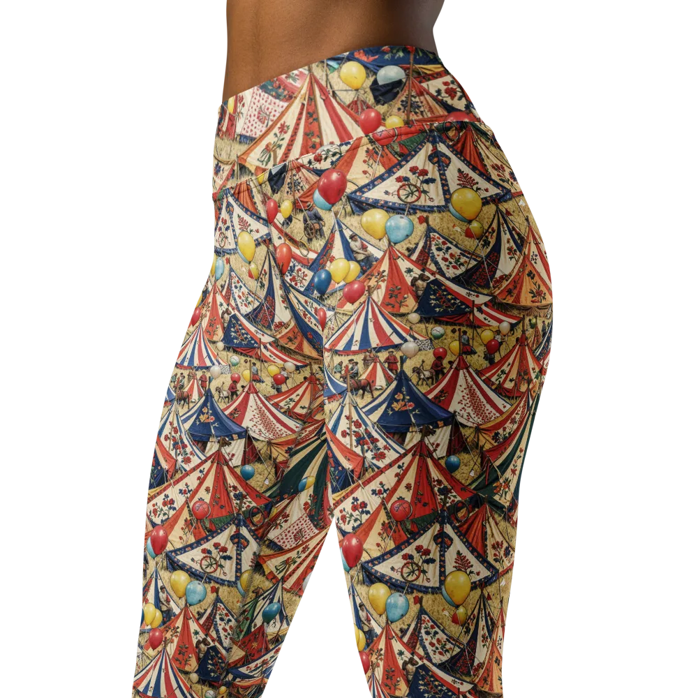 Balloon Menagerie on Yoga Leggings — Left Front