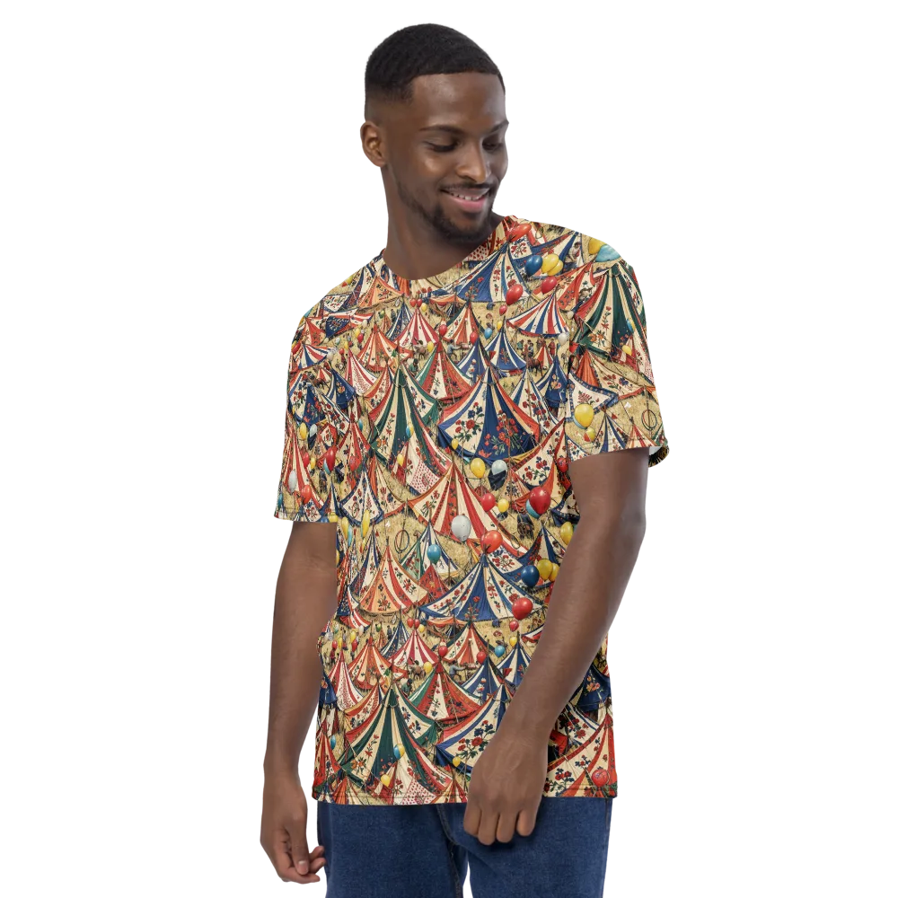 Balloon Menagerie on Men's Crew Neck T-Shirt — Left