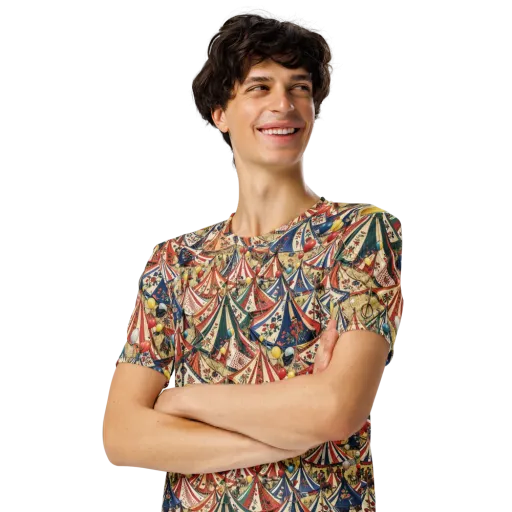 Balloon Menagerie on a Men's Crew Neck T-Shirt