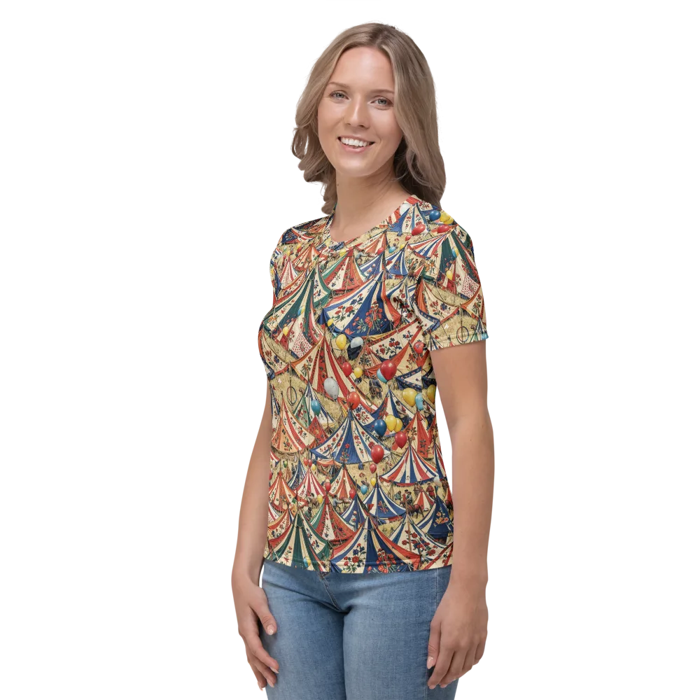 Balloon Menagerie on Women's Crew Neck T-Shirt — Left