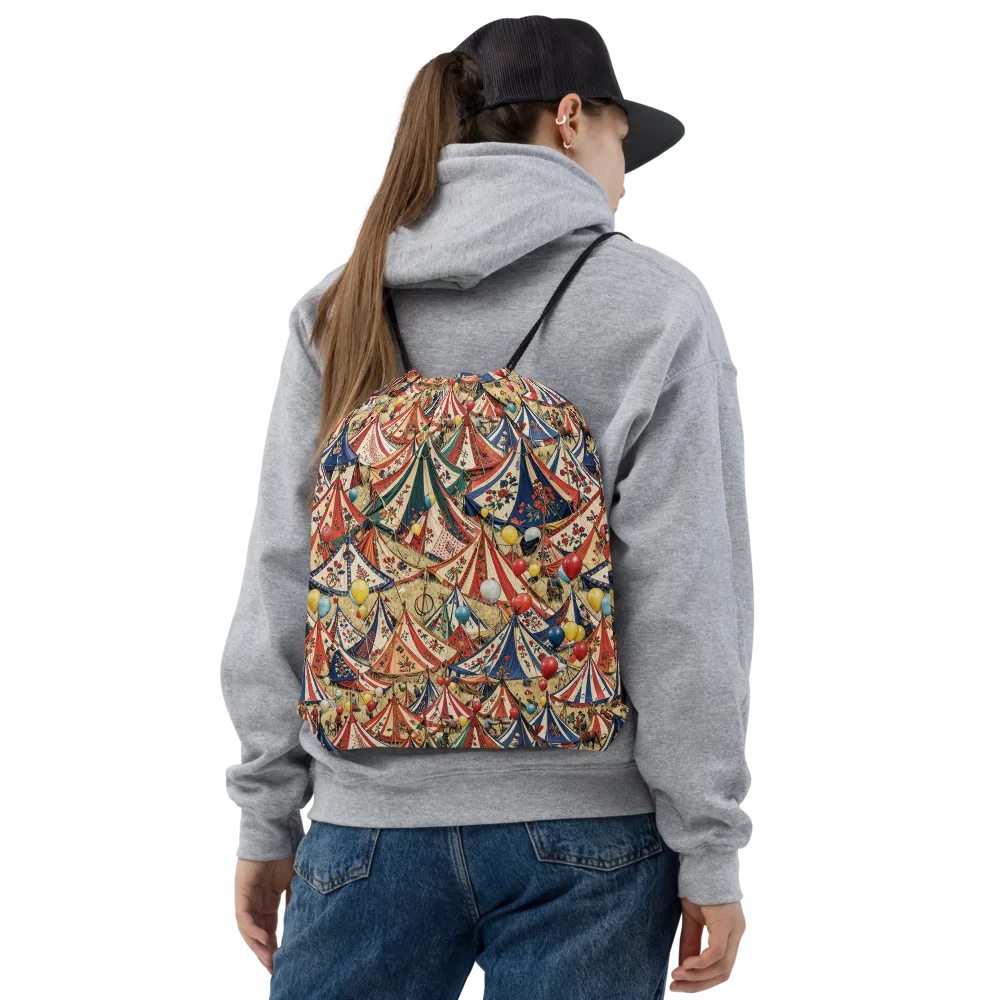 Balloon Menagerie on Drawstring Bag — Front