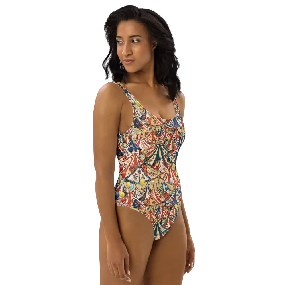 Balloon Menagerie on One-Piece Swimsuit — Right