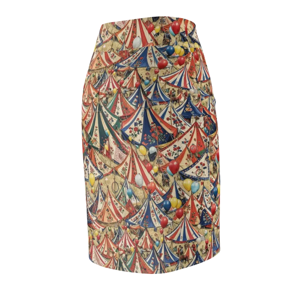 Balloon Menagerie on Pencil Skirt — Back Side