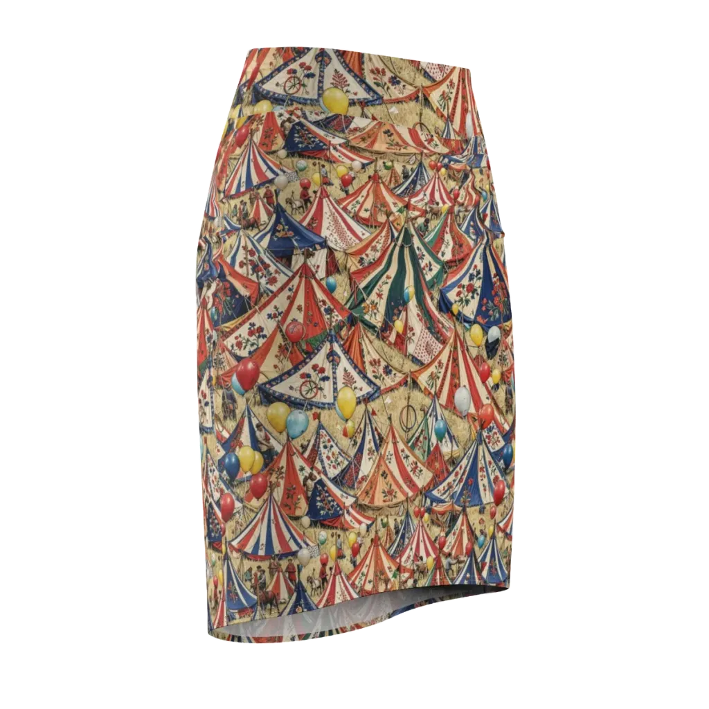 Balloon Menagerie on Pencil Skirt — Front Side
