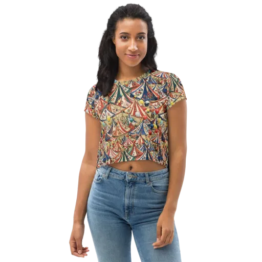 Balloon Menagerie on a Crop Tee