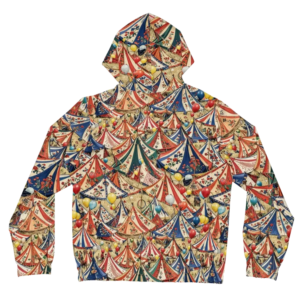 Balloon Menagerie on Women's Full-Zip Hoodie — Back