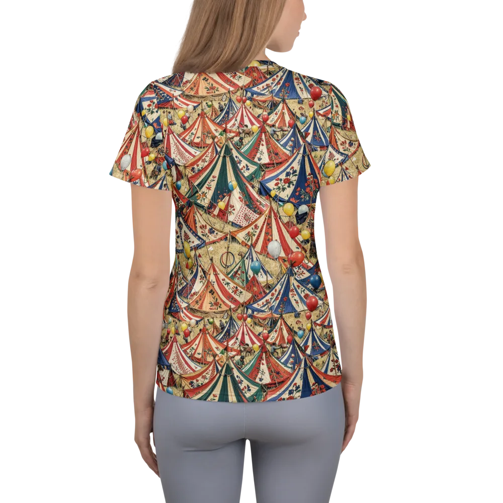 Balloon Menagerie on Women's Athletic T-Shirt — Back