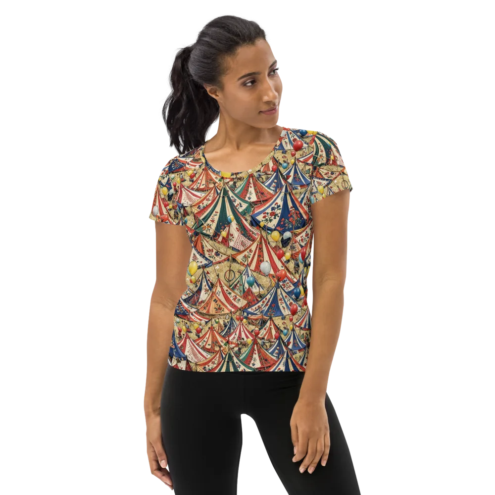 Balloon Menagerie on Women's Athletic T-Shirt — Front