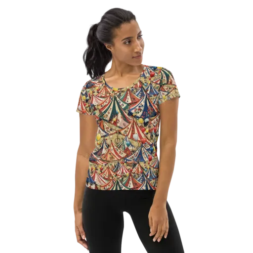 Balloon Menagerie on a Women's Athletic T-Shirt