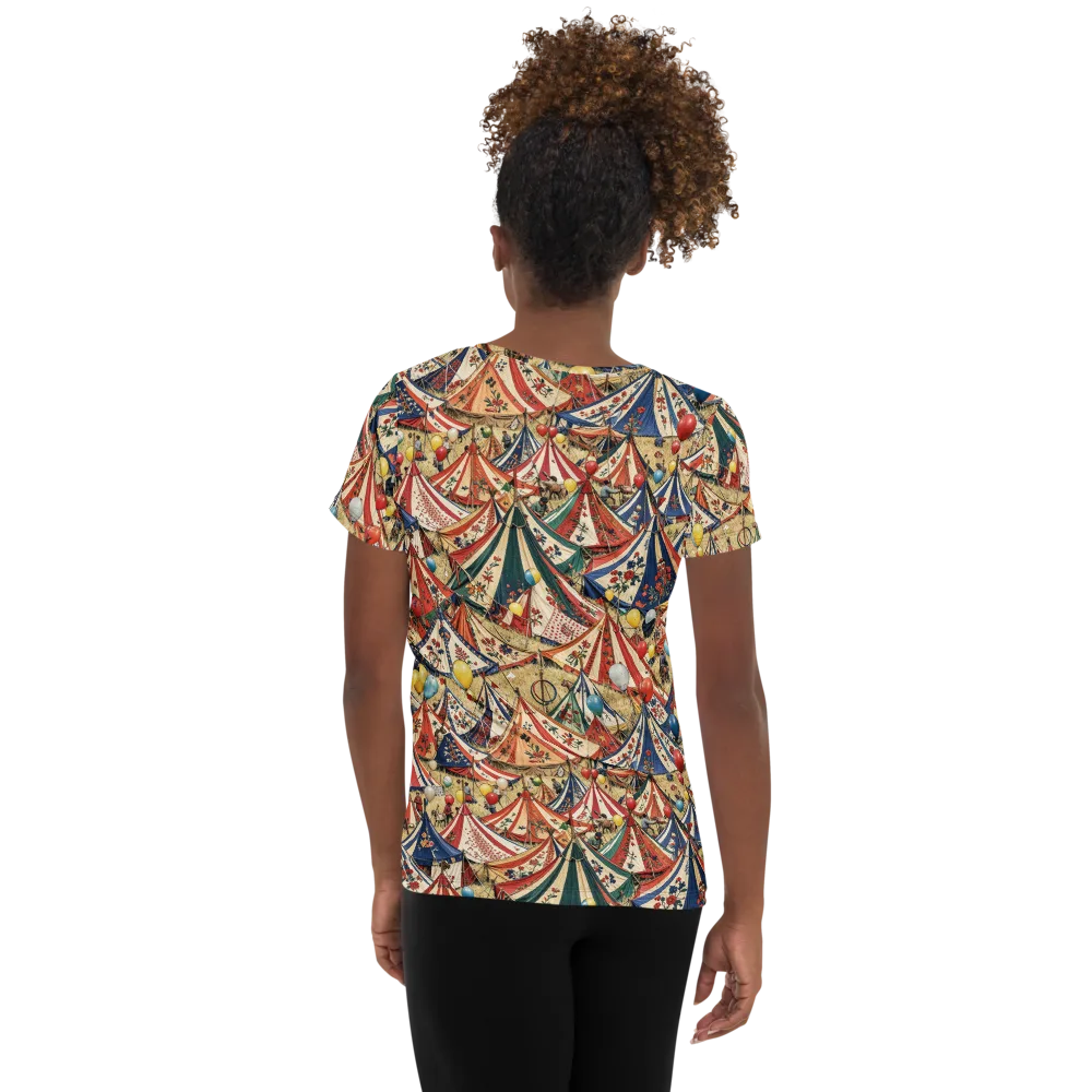 Balloon Menagerie on Women's Athletic T-Shirt — Back