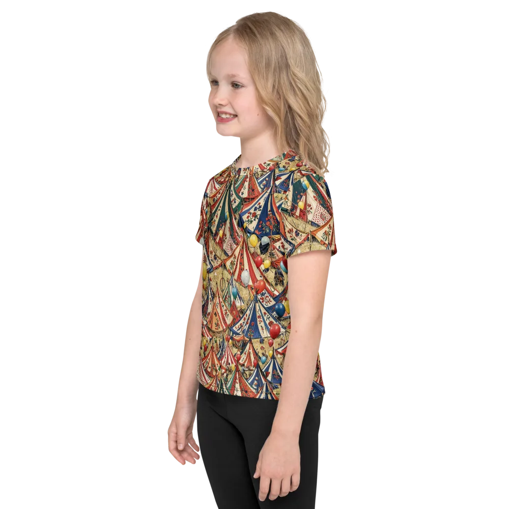 Balloon Menagerie on Kids Crew Neck T-Shirt — Left