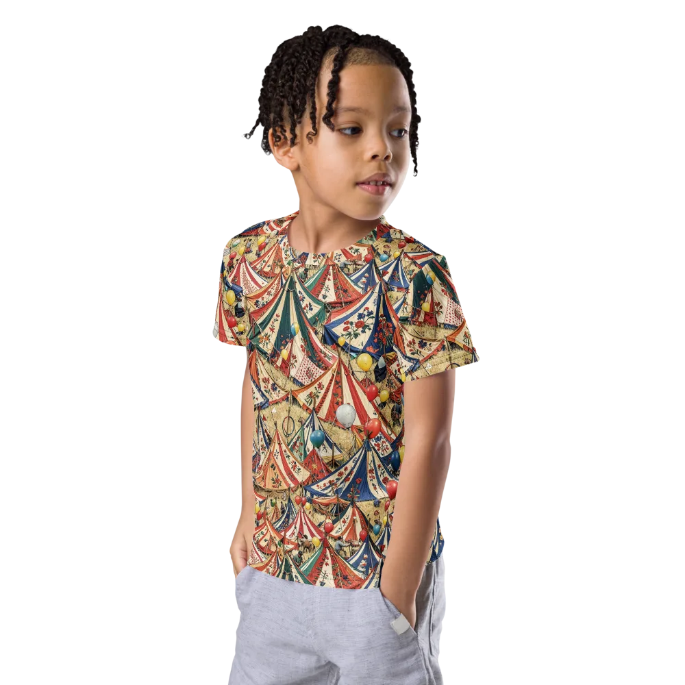 Balloon Menagerie on Kids Crew Neck T-Shirt — Left Front