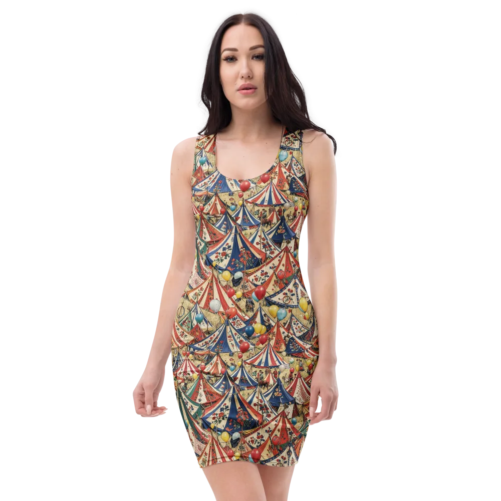 Balloon Menagerie on Bodycon Dress — Front