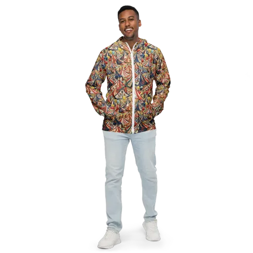 Balloon Menagerie on a Men's Windbreaker