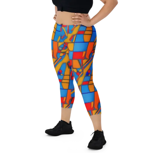 Colorblock Current on a Capri Leggings