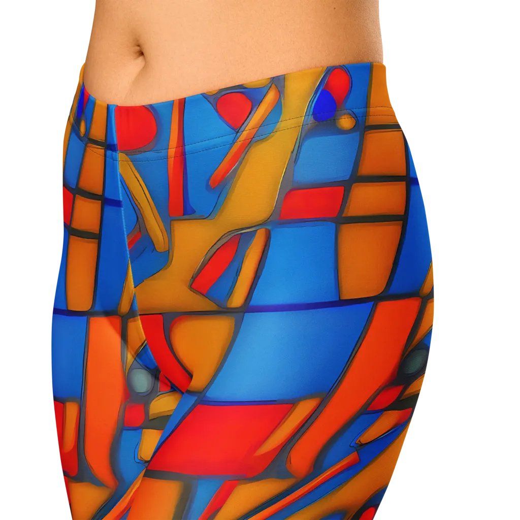 Colorblock Current on Capri Leggings — Zoomed-in