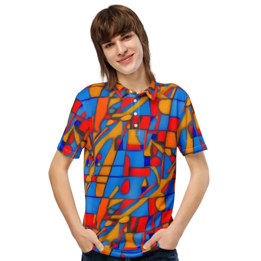 Colorblock Current on a Men's Slim Fit Polo Shirt