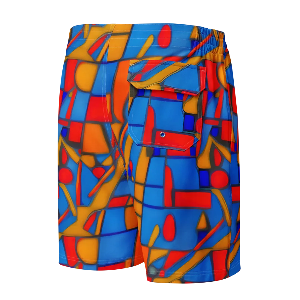 Colorblock Current on Men's Board Shorts — Back