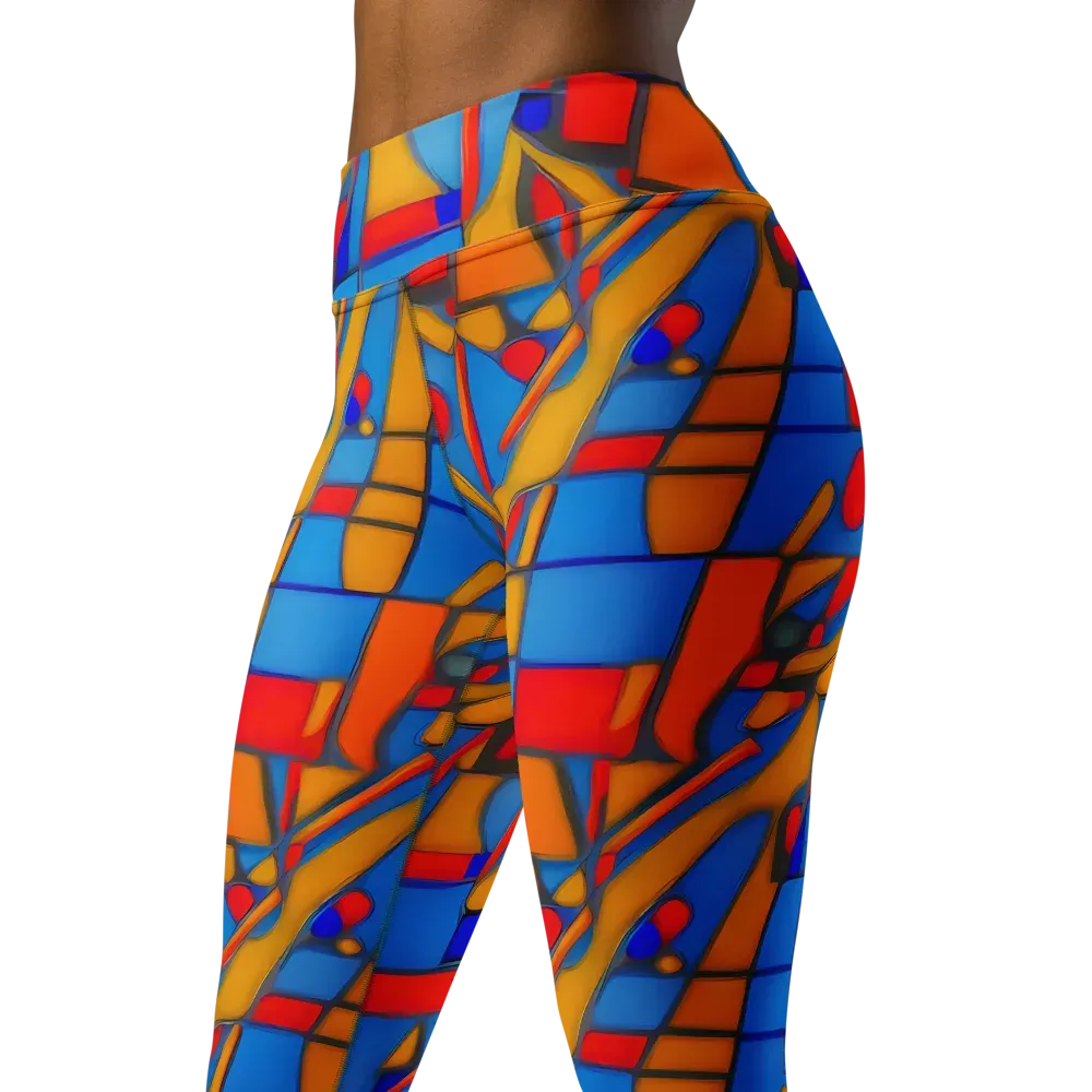 Colorblock Current on Yoga Leggings — Left Front
