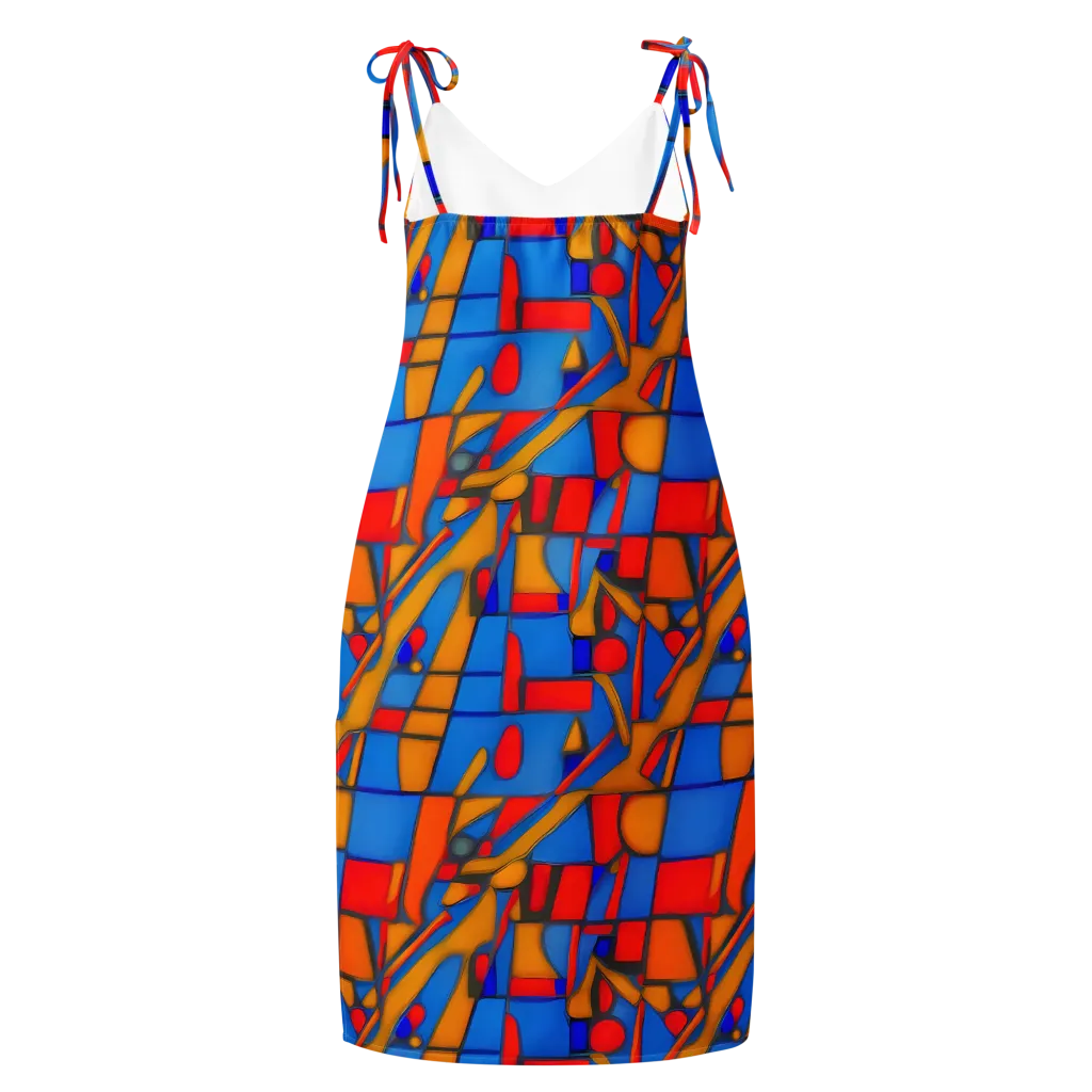 Colorblock Current on Slip Dress — Back