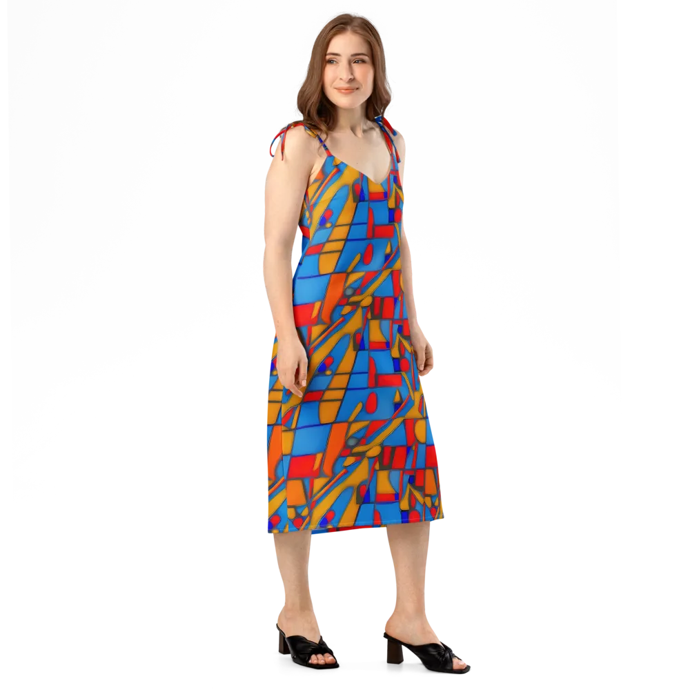 Colorblock Current on Slip Dress — Right Front