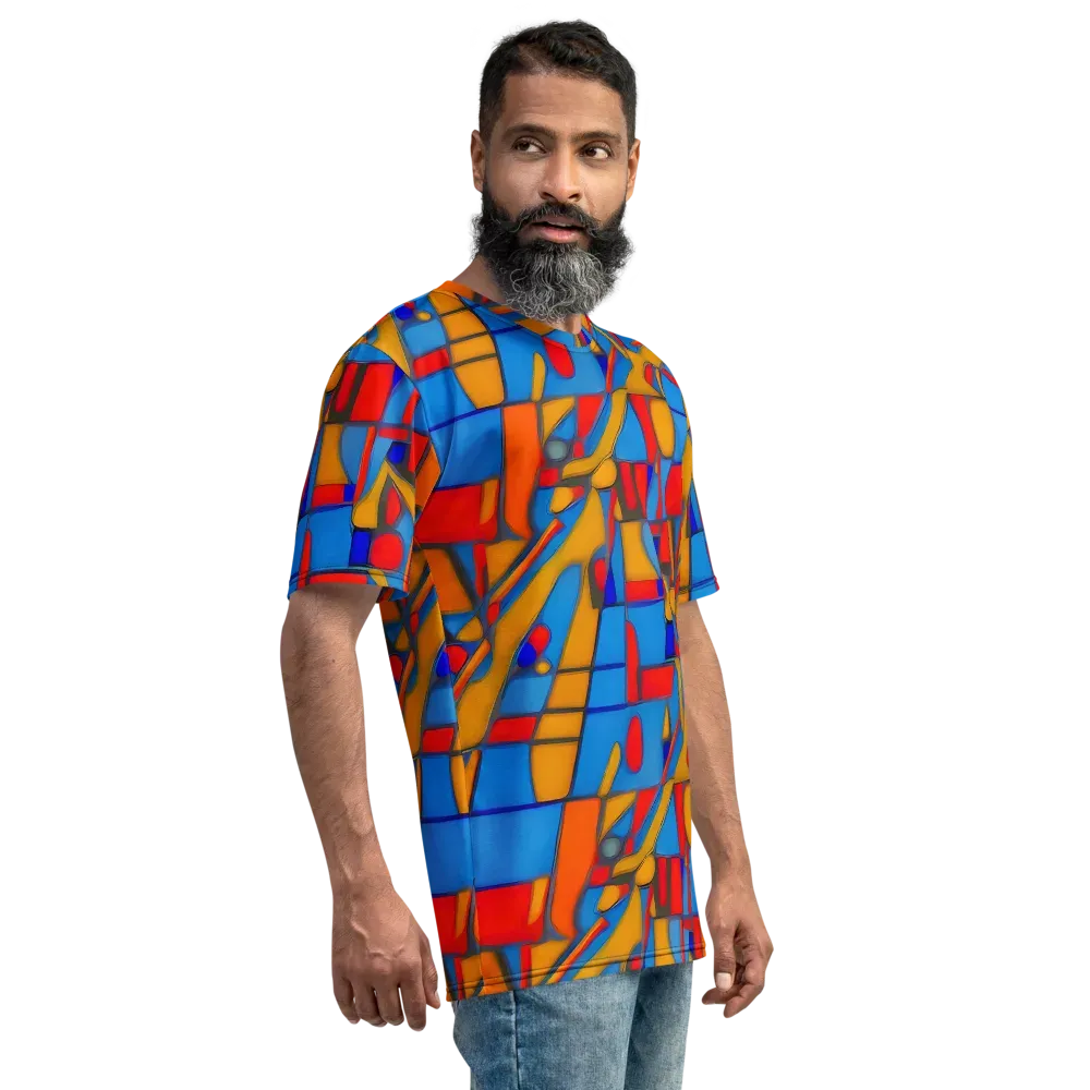 Colorblock Current on Men's Crew Neck T-Shirt — Right