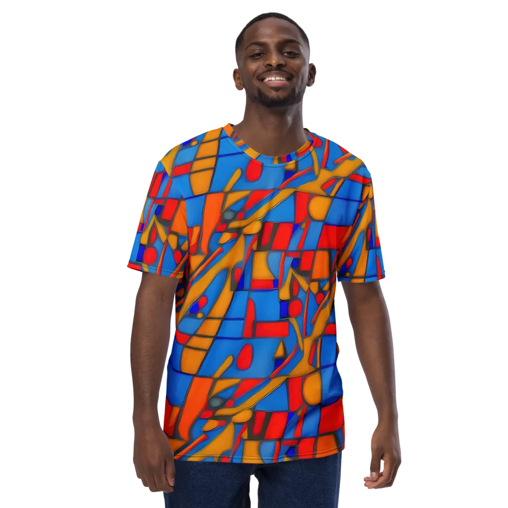 Colorblock Current on Men's Crew Neck T-Shirt — Front