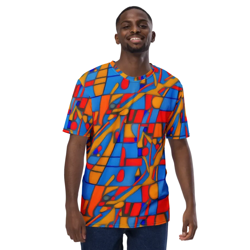 Colorblock Current on Men's Crew Neck T-Shirt — Front