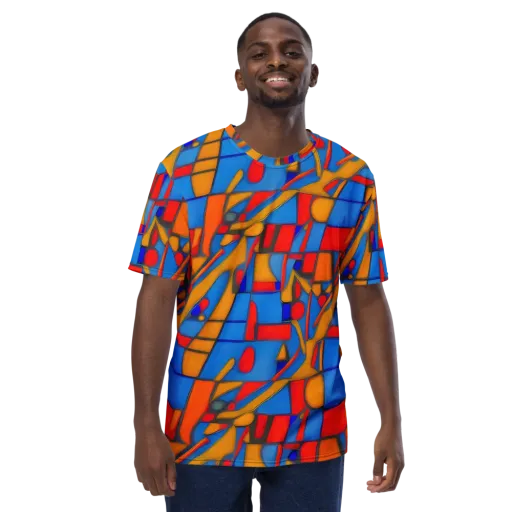 Colorblock Current on a Men's Crew Neck T-Shirt
