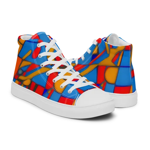 Colorblock Current on a Men's High Top Canvas Shoes