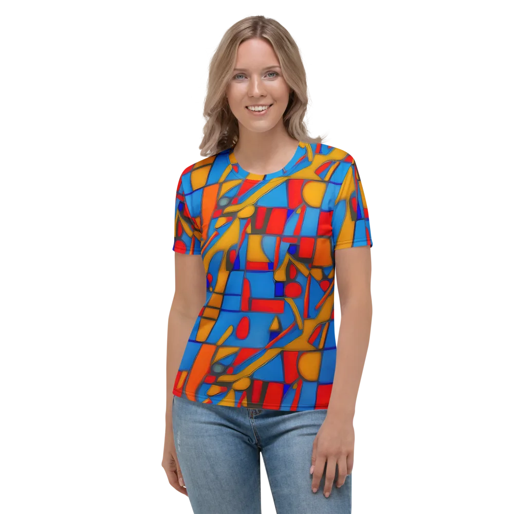 Colorblock Current on Women's Crew Neck T-Shirt — Front