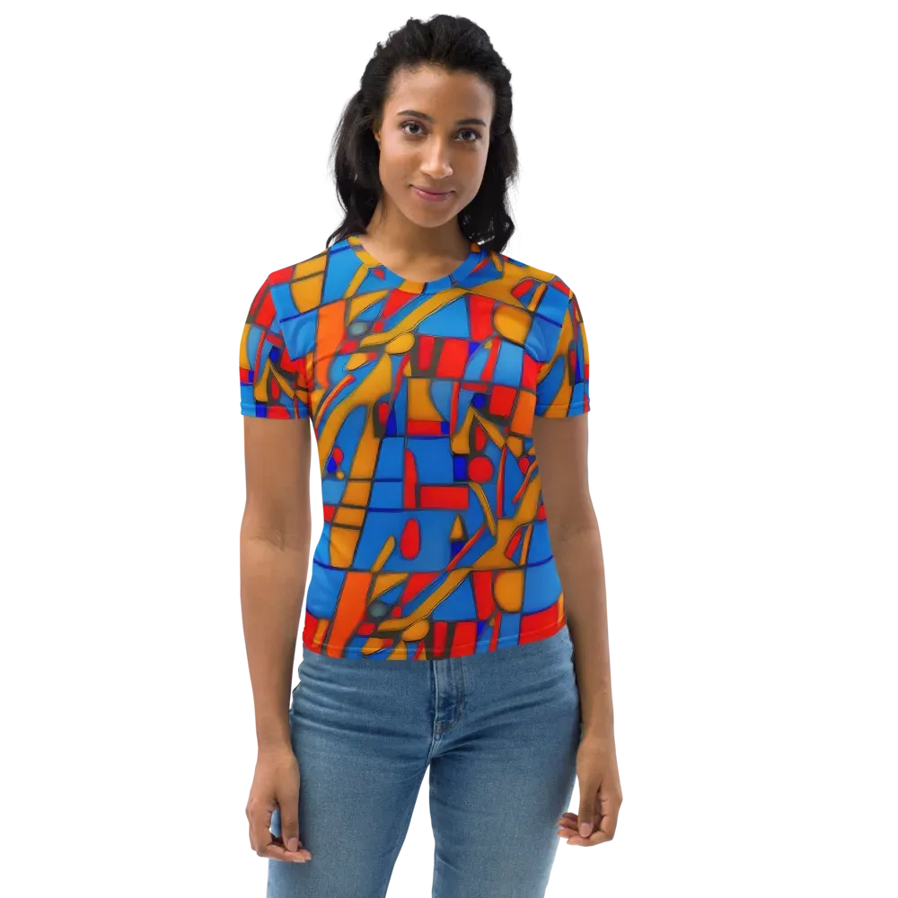 Colorblock Current on Women's Crew Neck T-Shirt — Front
