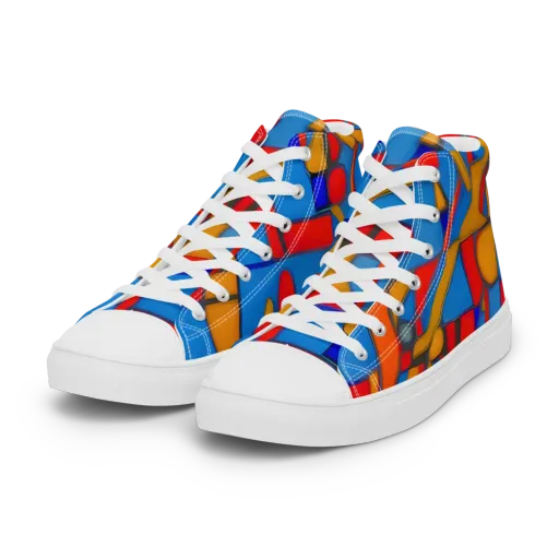 Colorblock Current on a Women's High Top Canvas Shoes