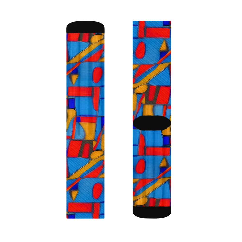 Colorblock Current on Socks — Right Sock