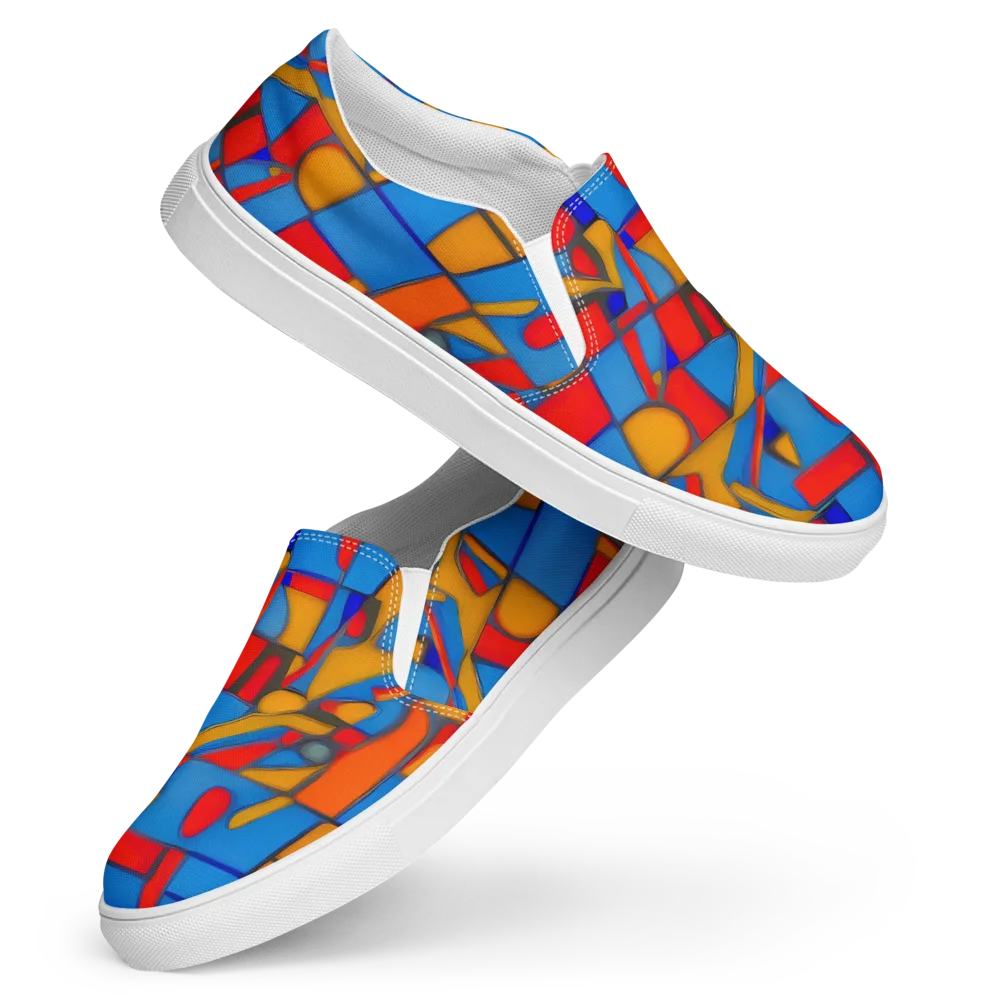 Colorblock Current on Women's Slip-On Canvas Shoes — Front