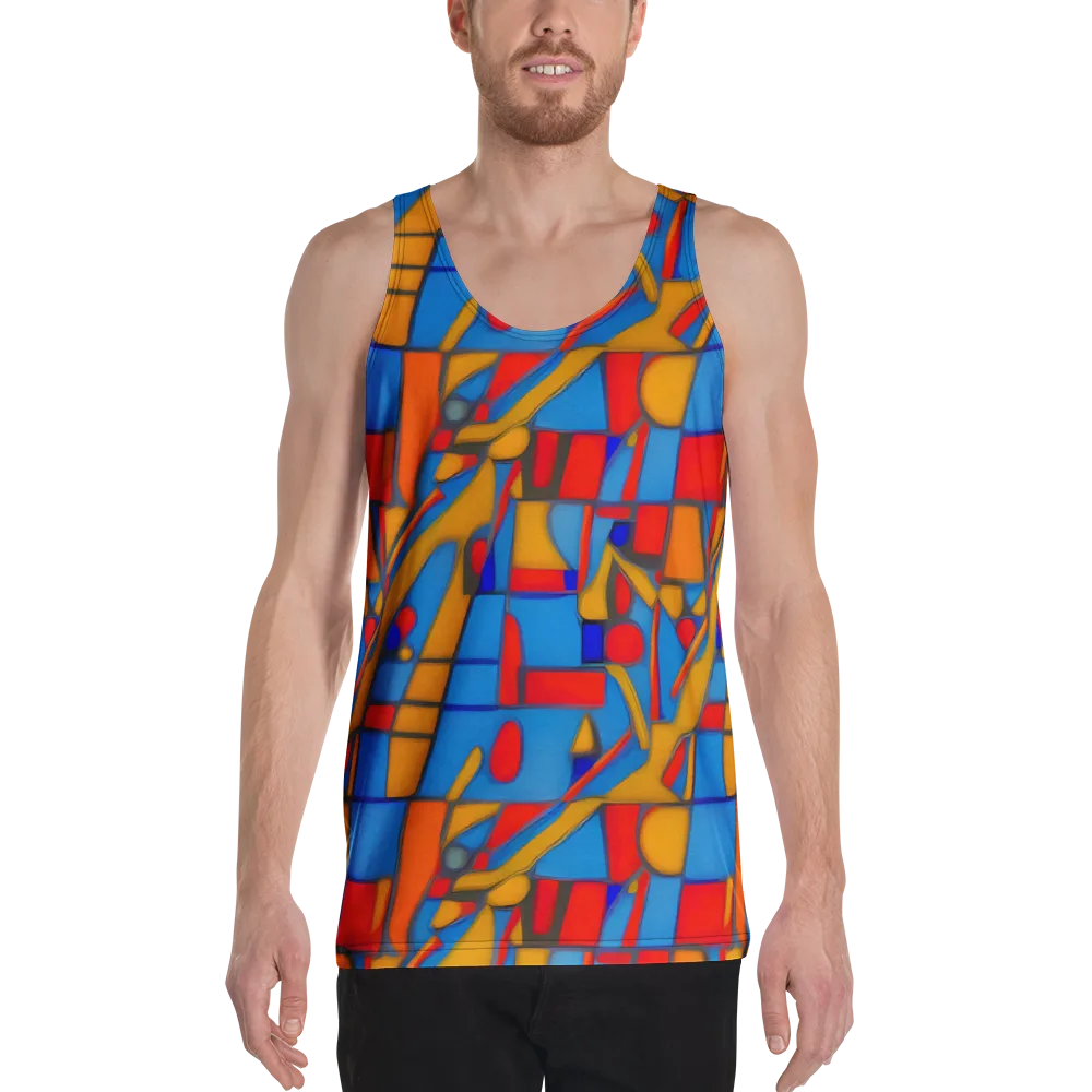 Colorblock Current on Men's Tank Top — Front