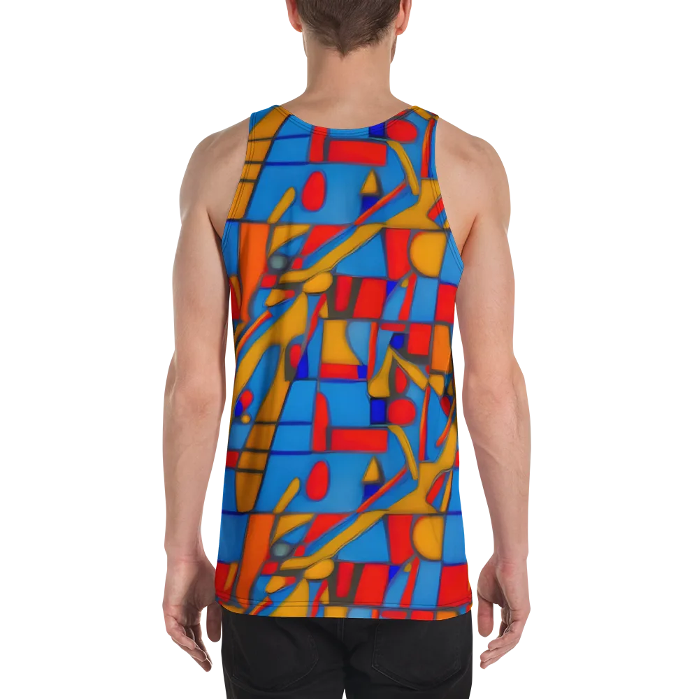 Colorblock Current on Men's Tank Top — Back