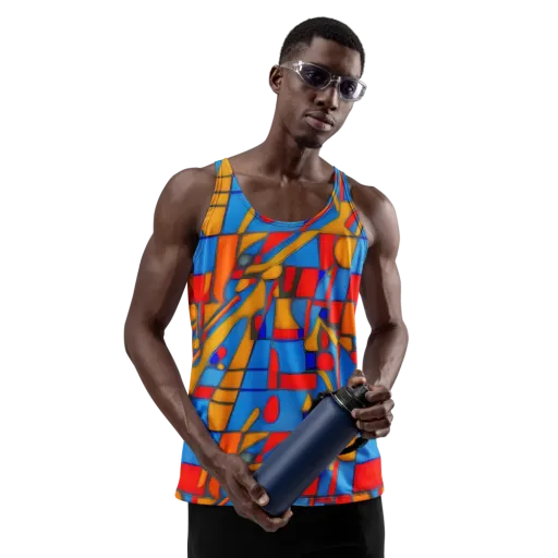 Colorblock Current on a Men's Tank Top