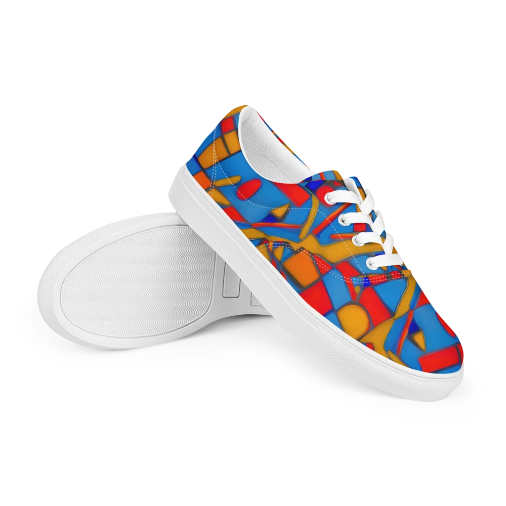 Colorblock Current on Men's Lace-Up Canvas Shoes — Right Front