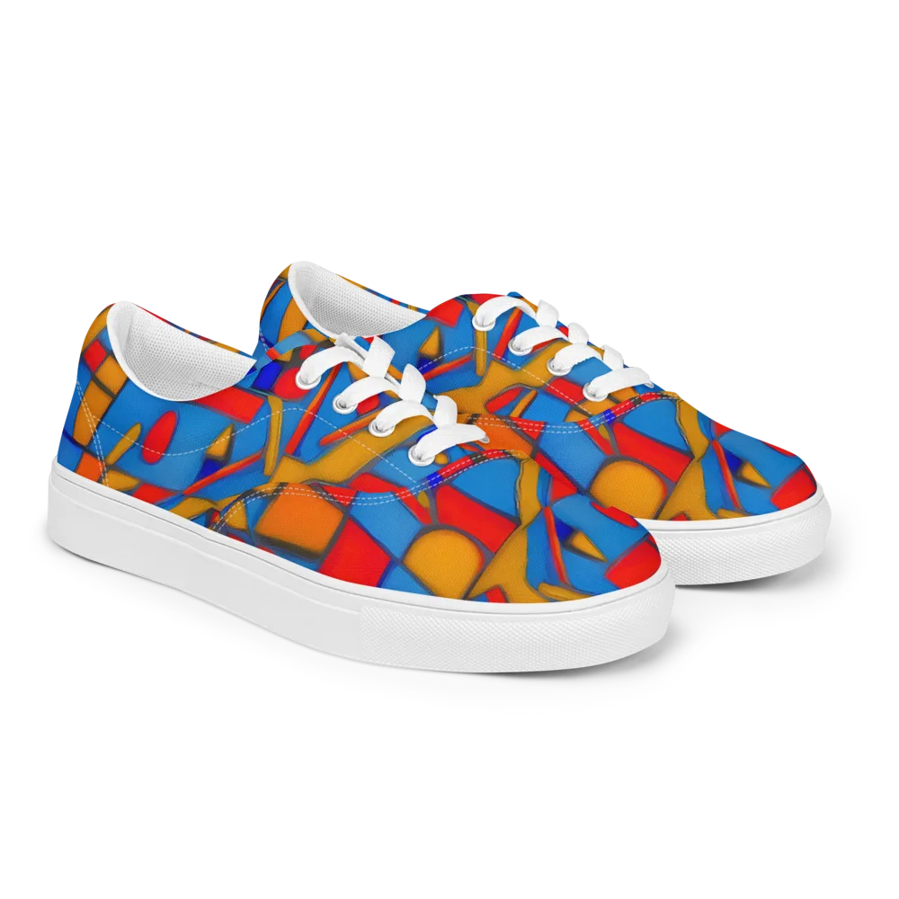 Colorblock Current on Men's Lace-Up Canvas Shoes — Right Front