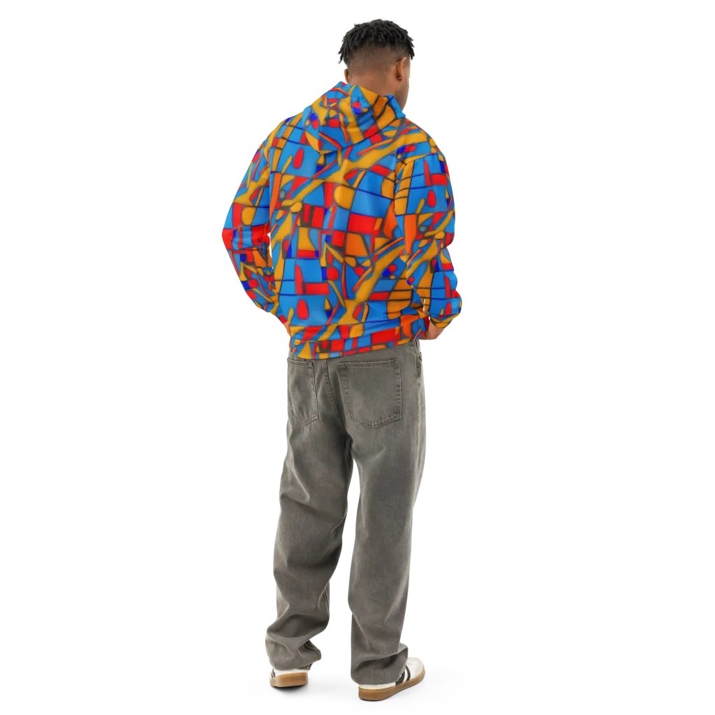 Colorblock Current on Cotton Hoodie — Back