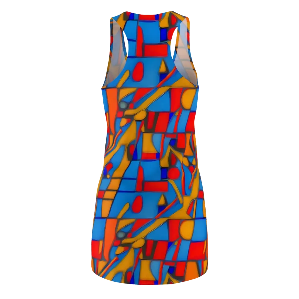 Colorblock Current on Racerback Dress — Back