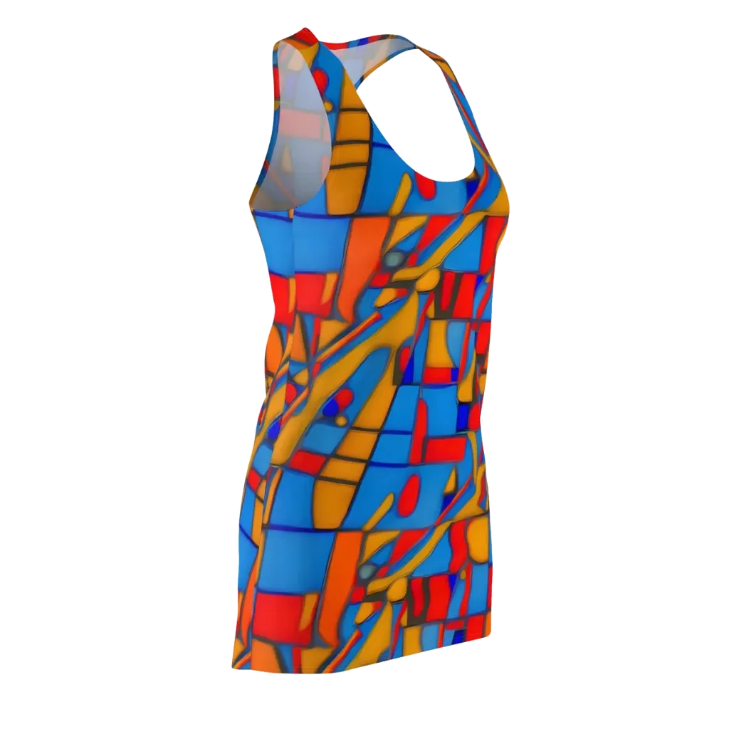 Colorblock Current on Racerback Dress — Front Side