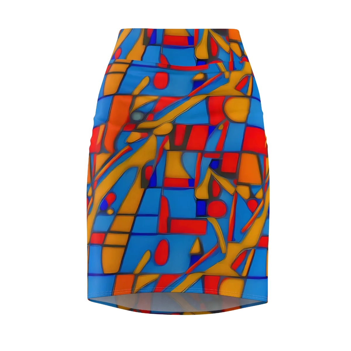Colorblock Current on Pencil Skirt — Front