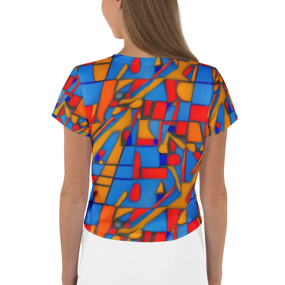 Colorblock Current on Crop Tee — Back
